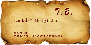 Tarkó Brigitta névjegykártya