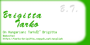 brigitta tarko business card